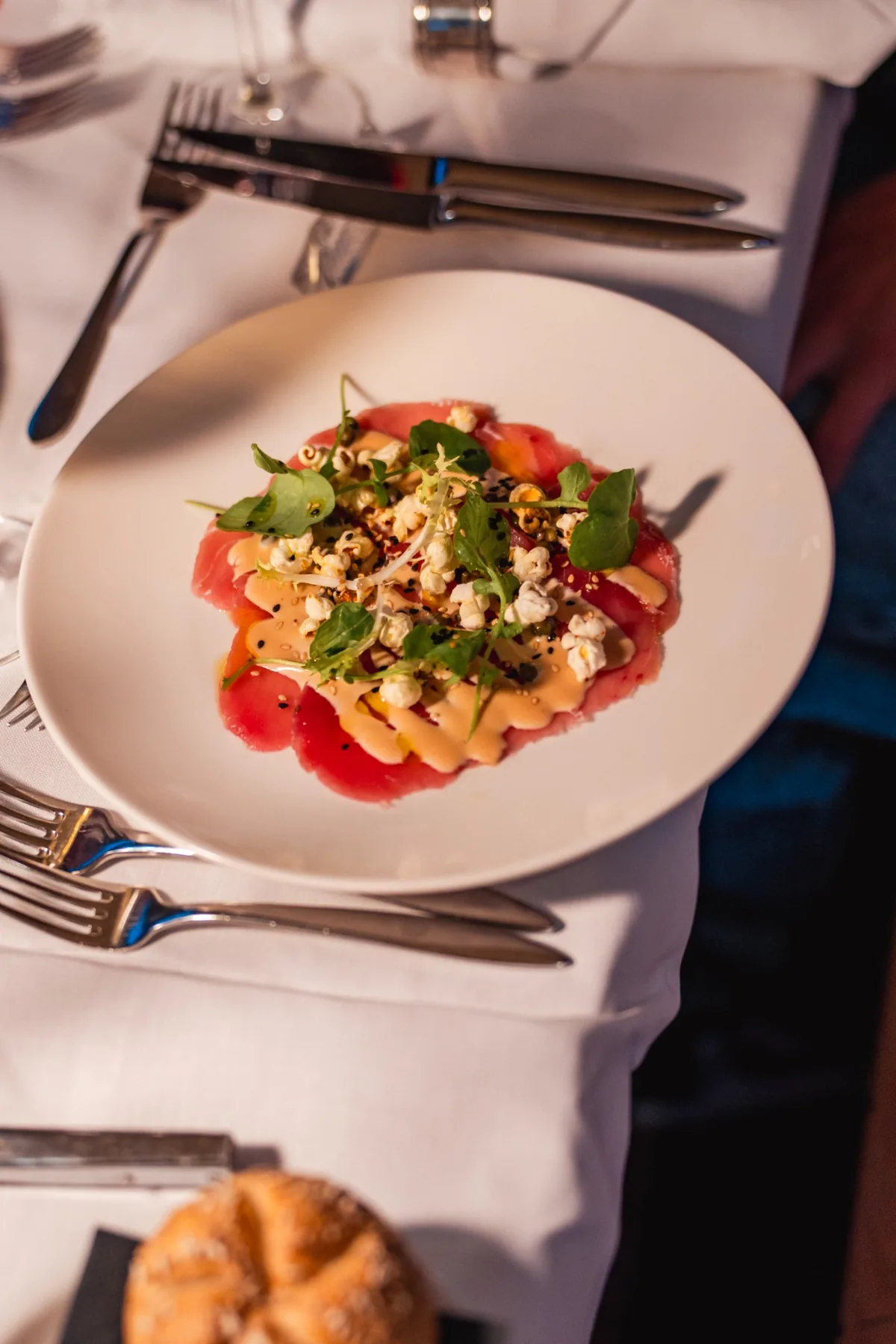 Fine dining on a private canal cruise in Amsterdam
